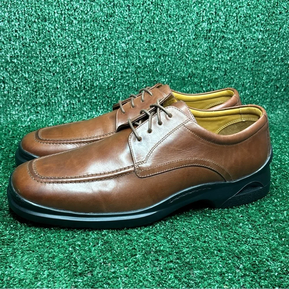 Cole‎ Haan Air Brennan Brown Leather Air Dress Sneakers Mens Size 10.5 M - EUC